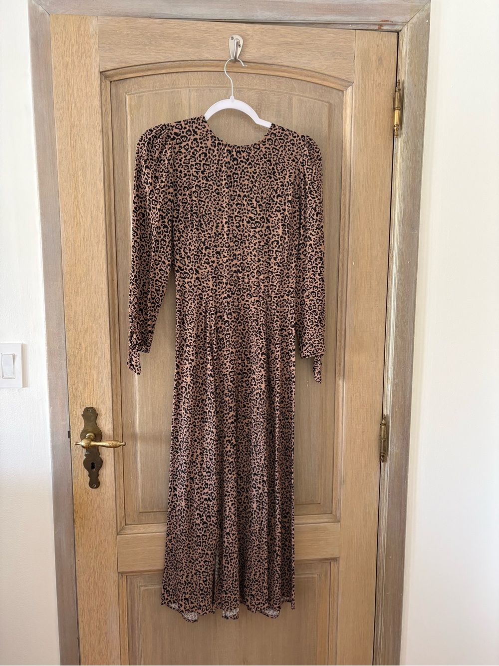 Reformation Leopard-Print Maxi Dress in Brown and Black